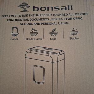 Bonsaii Paper Shredder - Size: 3.4 gallons